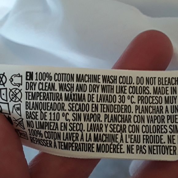 2/$15 White  100% cotton crop tee - Picture 3 of 3